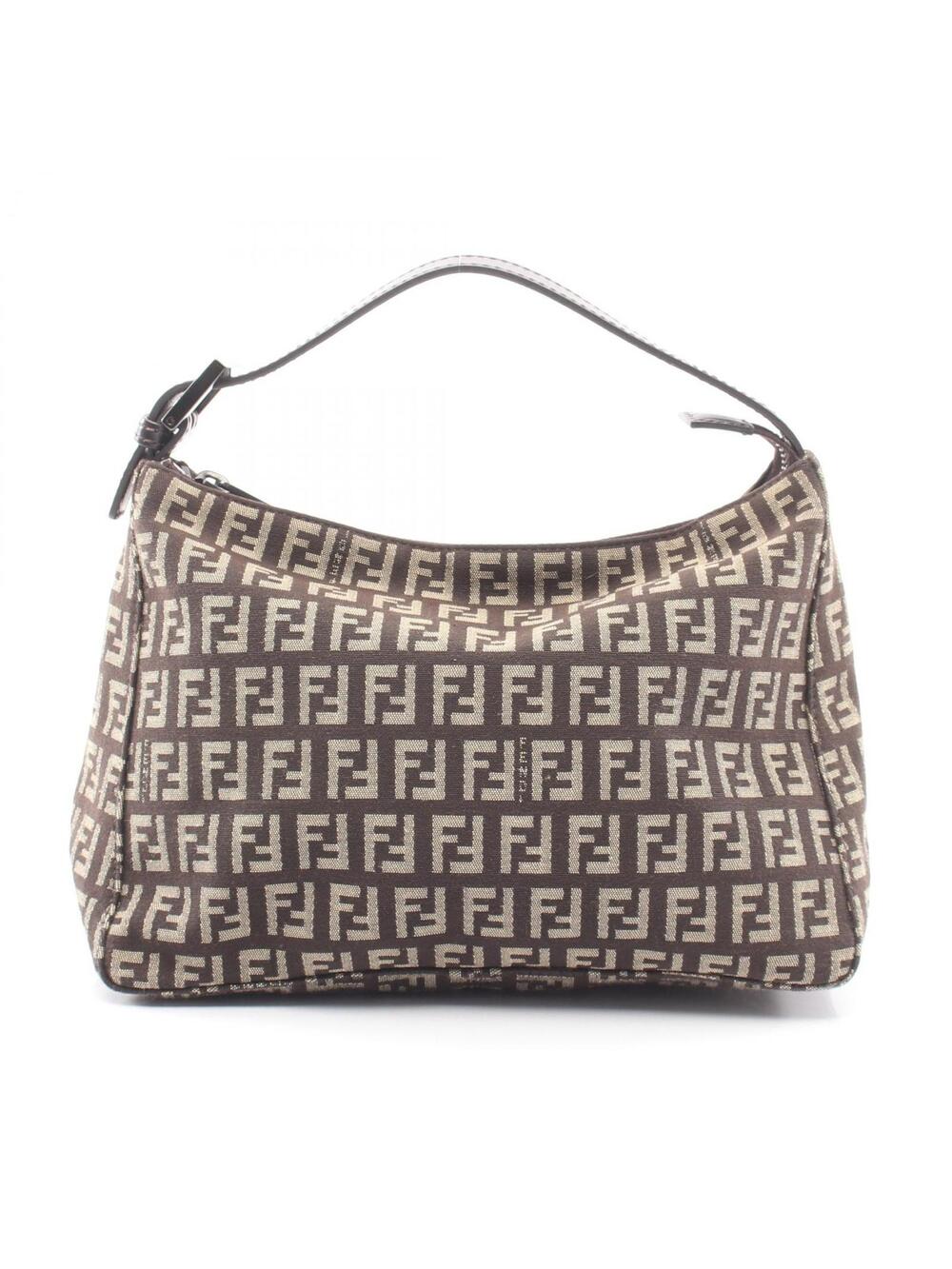 Fendi Zucchino Handbag Canvas Leather #300149F61B